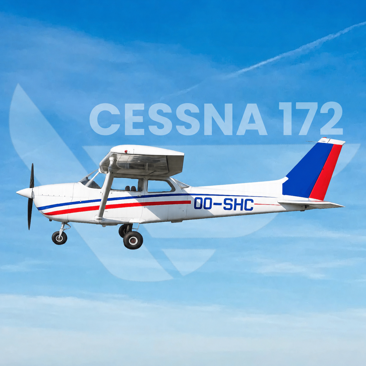 Cessna 172 OO-SHC en vol